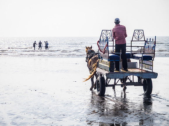 Wagon on a Beach